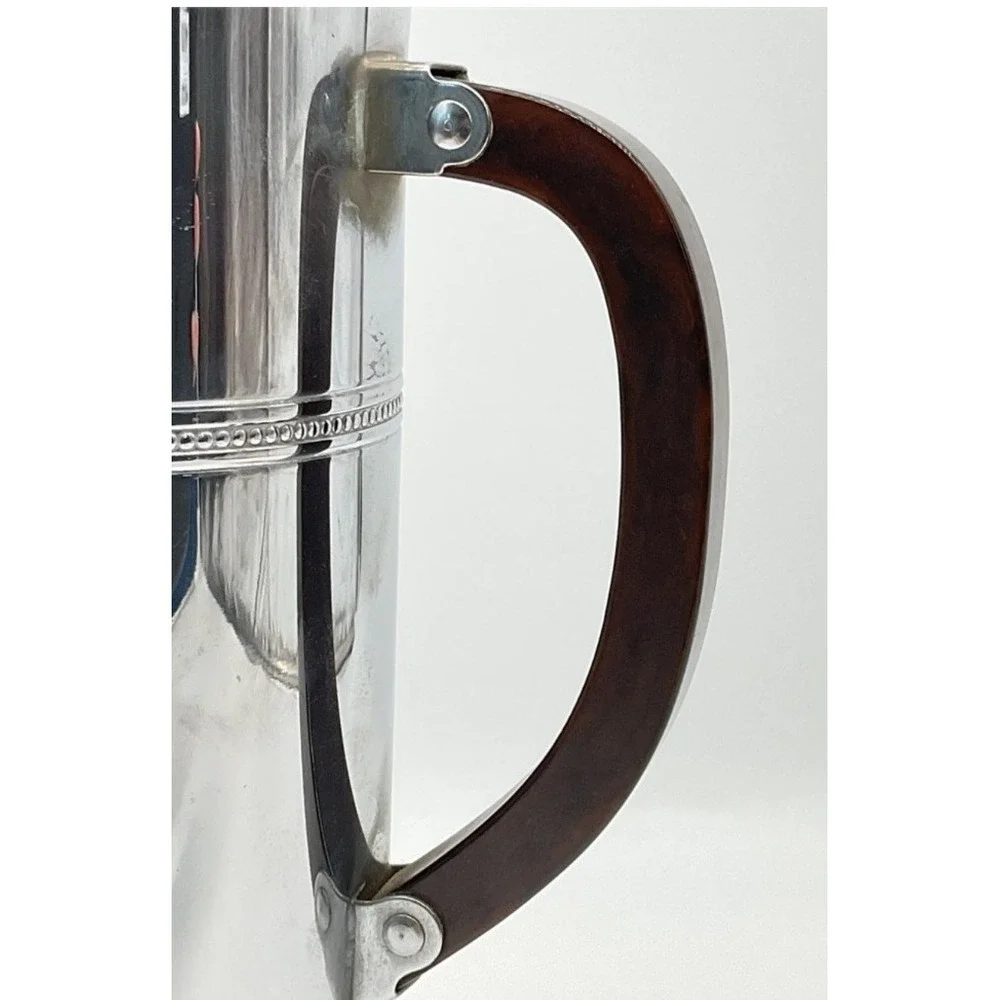 Cocktail Shaker Farber Bros. Krome-Kraft Bakelite Handle 6 Chrome Cocktail Glass